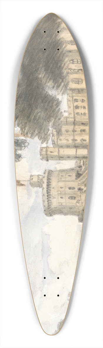 William Crotch - Windsor Castle View 39.3 inch art pintail longboard deck