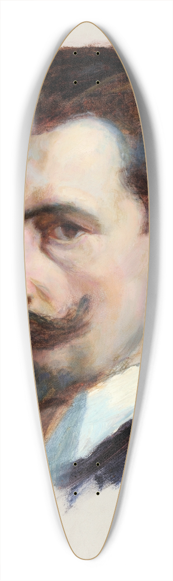 William de Goumois - Self-Portrait 39.3 inch art pintail longboard deck