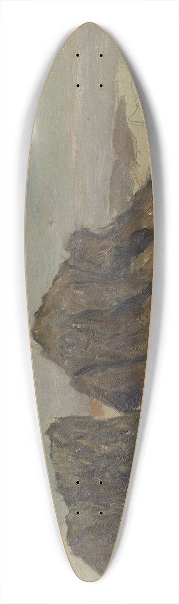 William de Goumois - Two Rocks in Brittany 39.3 inch art pintail longboard deck