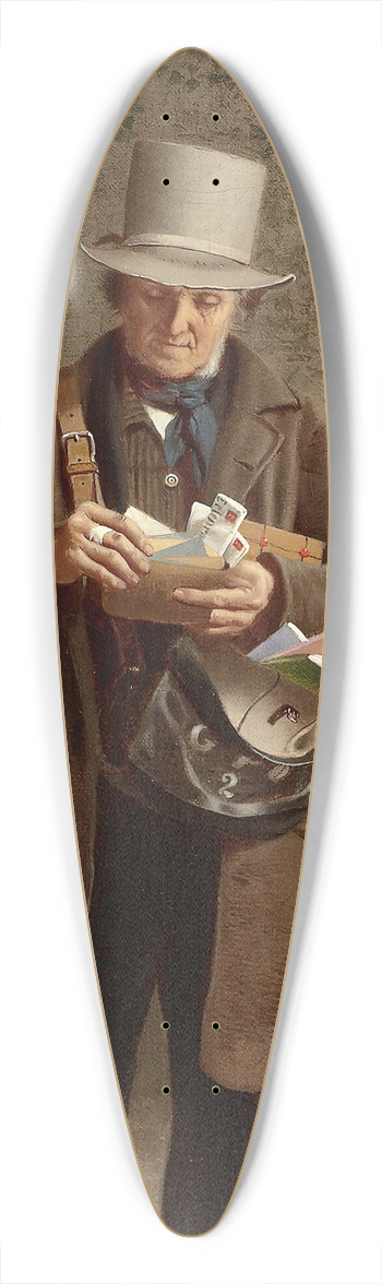 William Edward Millner - The Postman 39.3 inch art pintail longboard deck