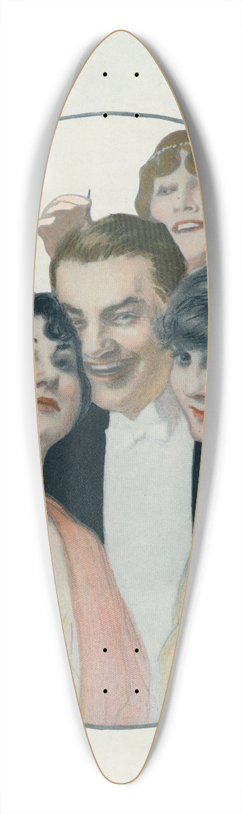 William Ely Hill - Plenty of speed, but no control 39.3 inch art pintail longboard deck