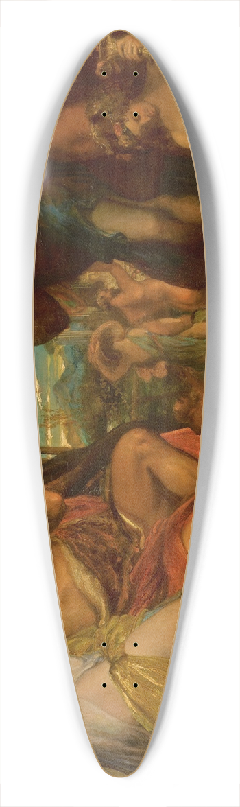 William Etty - A Bacchanalian Revel 39.3 inch art pintail longboard deck