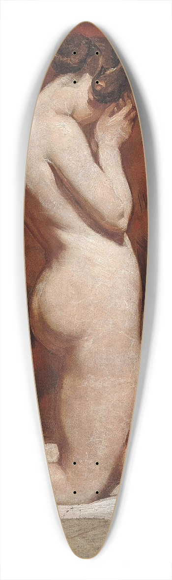 William Etty - Kneeling nude 39.3 inch art pintail longboard deck