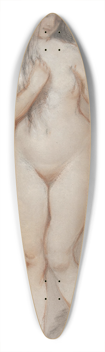 William Etty - Standing Female Nude 39.3 inch art pintail longboard deck