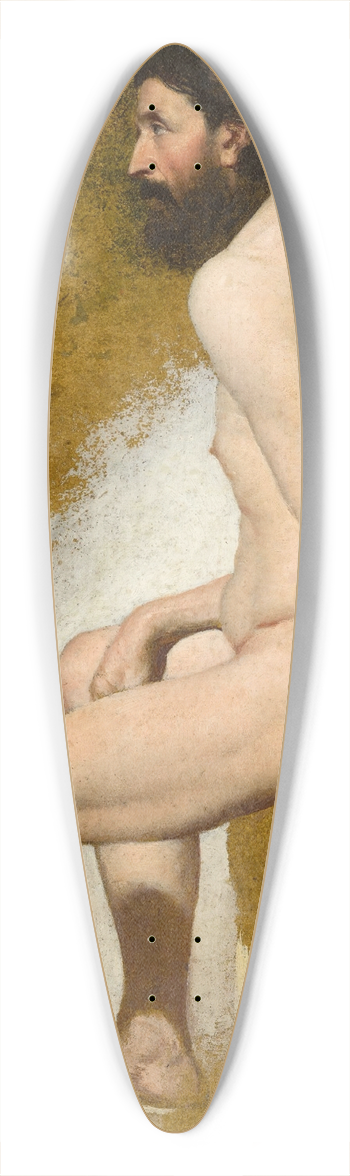 William Etty - Study Of A Bearded Male Nude 39.3 inch art pintail longboard deck