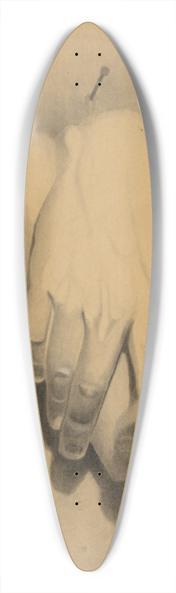 William Fowler Hopson - Academicstudy 39.3 inch art pintail longboard deck