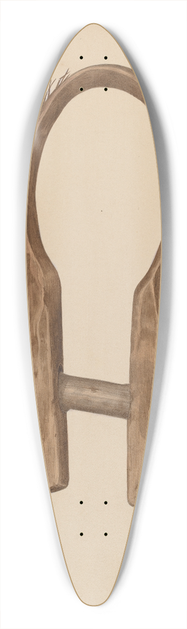William Frank - Cleaver 39.3 inch art pintail longboard deck