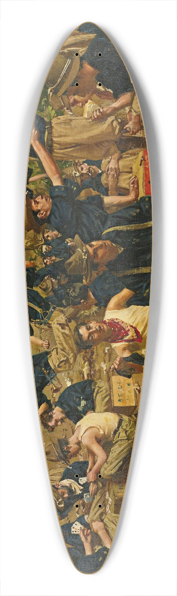 William Gilbert Gaul - Christmas Day In Camp 39.3 inch art pintail longboard deck