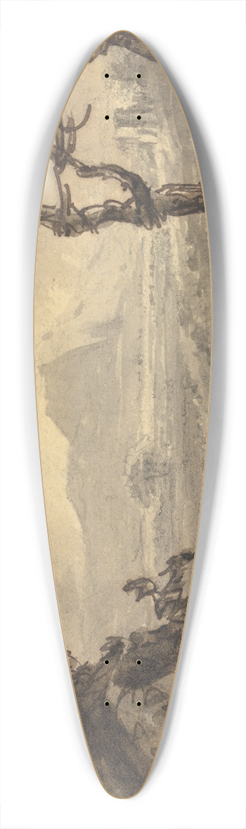 William Gilpin - Landscape with Mountain in Center Distance 39.3 inch art pintail longboard deck