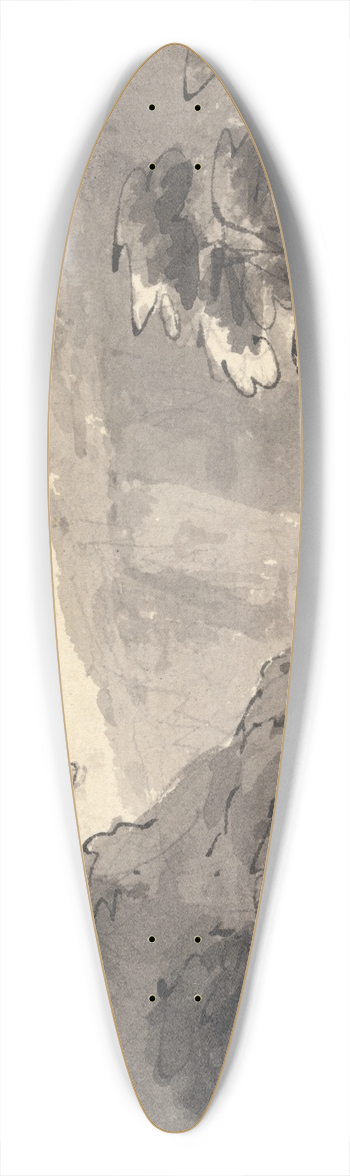 William Gilpin - Landscape with Road in Foreground 39.3 inch art pintail longboard deck