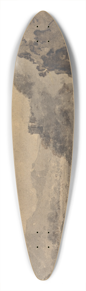 William Gilpin - Landscape with Two Horsemen on a Road 39.3 inch art pintail longboard deck