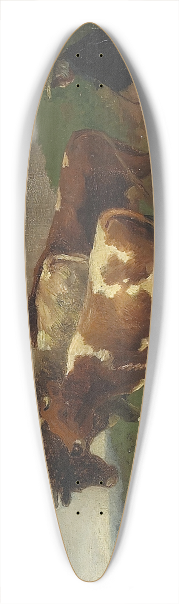 William Hahn - Getting The Cattle Home 39.3 inch art pintail longboard deck