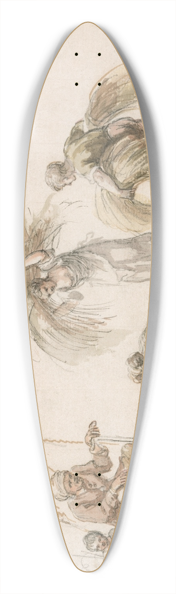 William Hamilton - Figures Harvesting 39.3 inch art pintail longboard deck