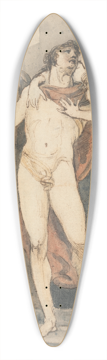 William Hamilton - Leander Taking Leave of Hero Before Swimming Back Across the Hellespont 39.3 inch art pintail longboard deck