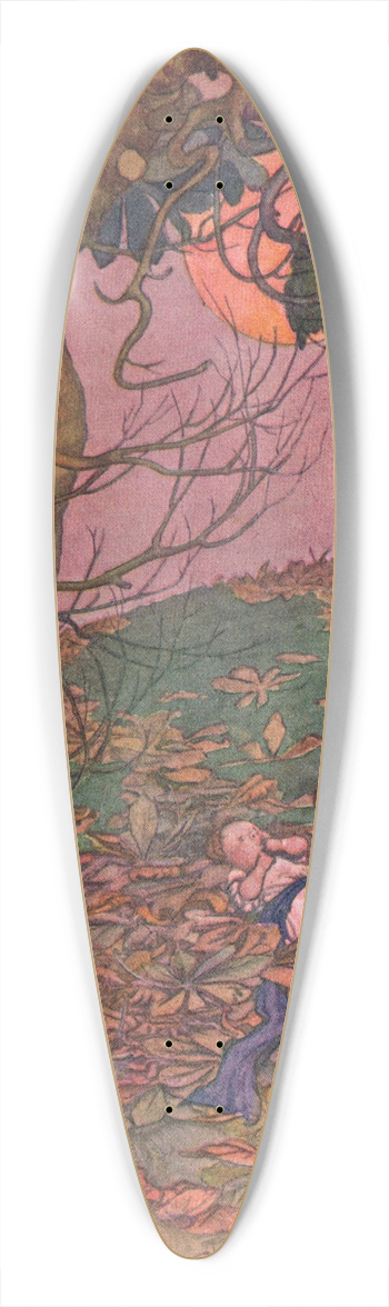 William Heath Robinson - And played it for my delight 39.3 inch art pintail longboard deck