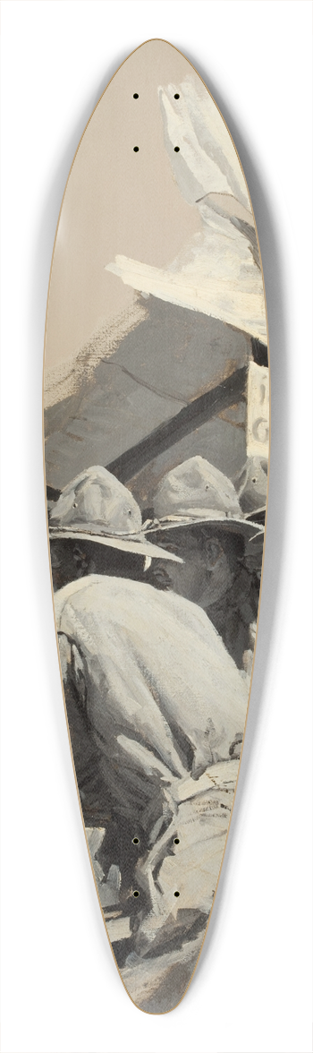 William Henry Dethlef Koerner - Ice Cream Stand 39.3 inch art pintail longboard deck