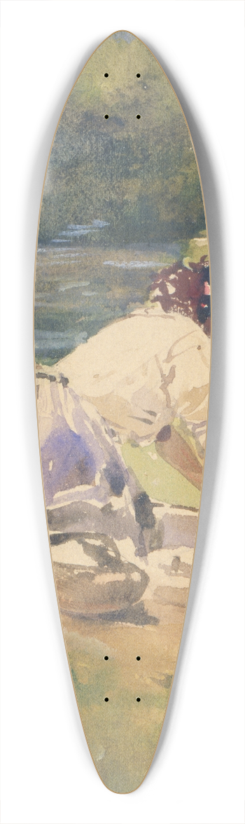 William Henry Holmes - A Mexican Laundry 39.3 inch art pintail longboard deck