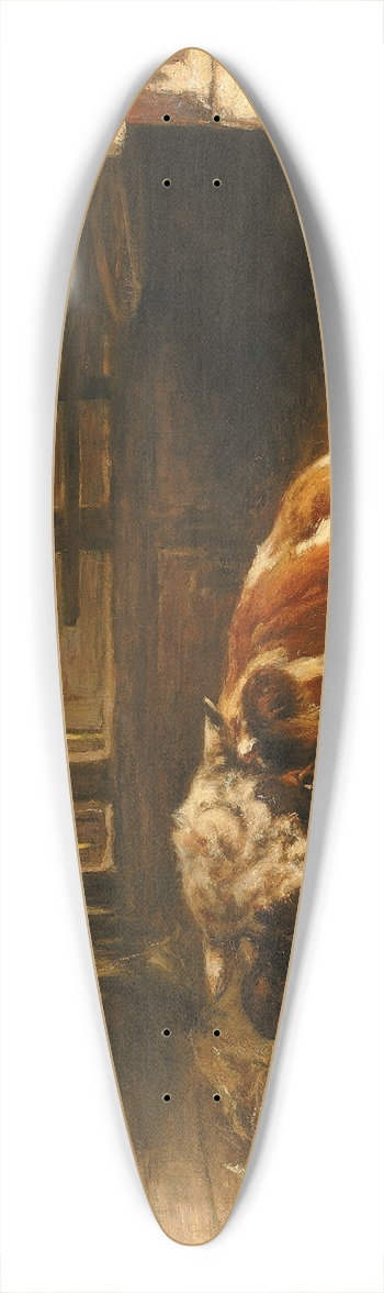 William Henry Howe - My Day At Home 39.3 inch art pintail longboard deck