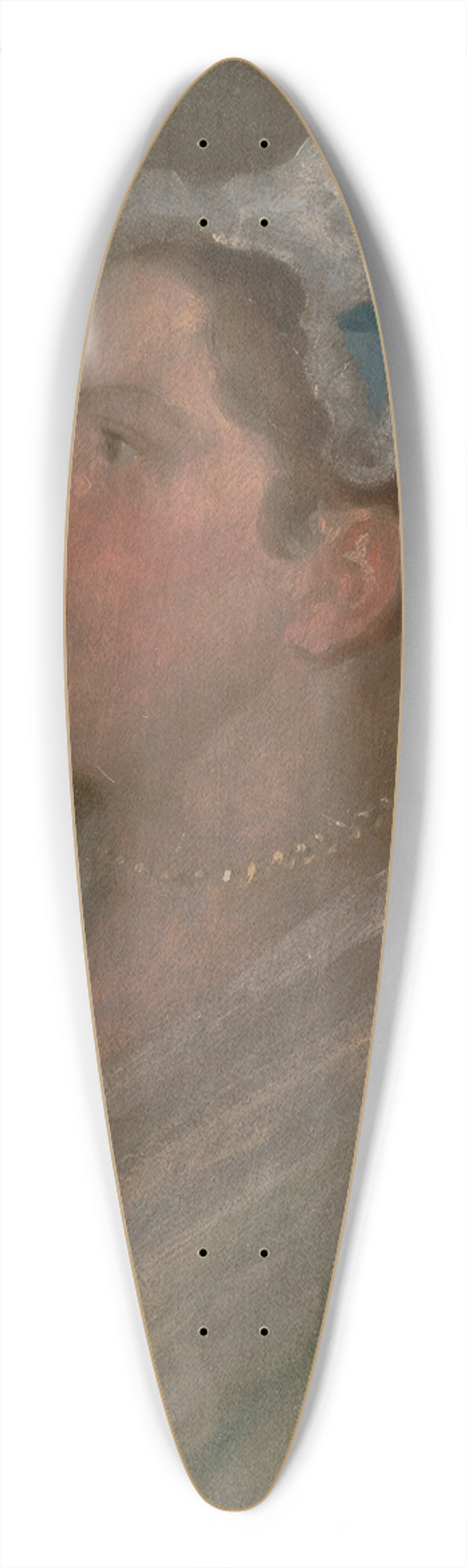 William Hogarth - Ann Hogarth 39.3 inch art pintail longboard deck