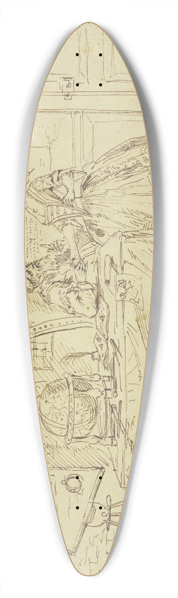 William Hogarth - Eine Dame lt sich von einem Astrologen wahrsagen 39.3 inch art pintail longboard deck