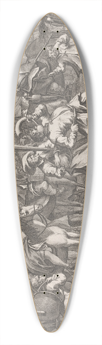 William Hogarth - Hudibras Encounters the Skimmington (no.12) 39.3 inch art pintail longboard deck