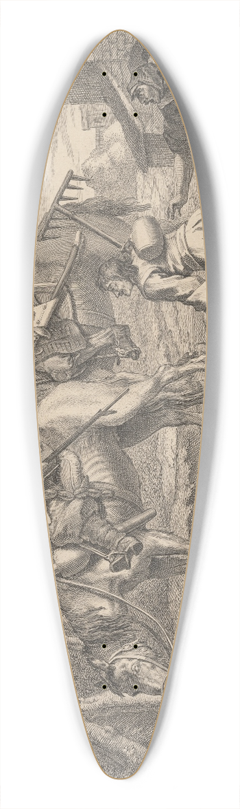 William Hogarth - Hudibras Sallying Forth (no.2) 39.3 inch art pintail longboard deck