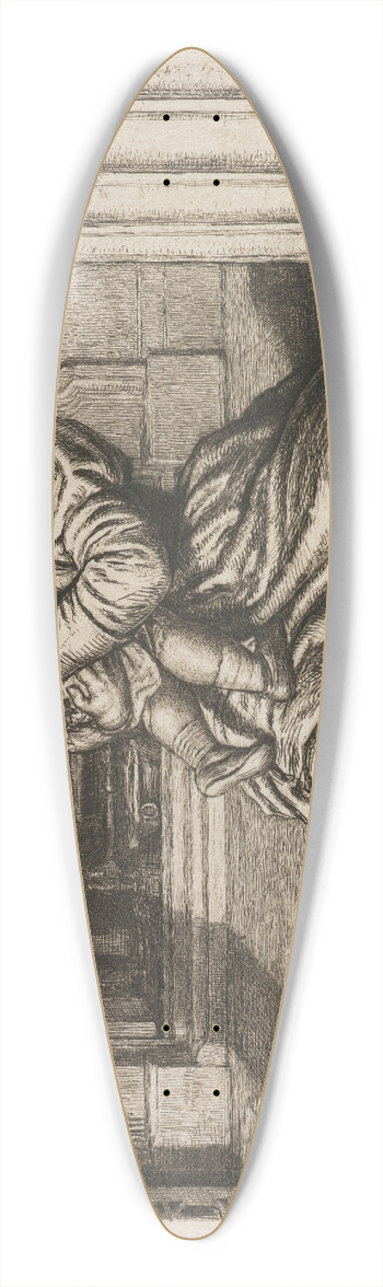 William Holman Hunt - The Fathers Leave Taking 39.3 inch art pintail longboard deck
