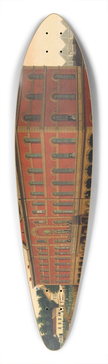 William H. Schenck - The Third Avenue Railroad Depot 39.3 inch art pintail longboard deck