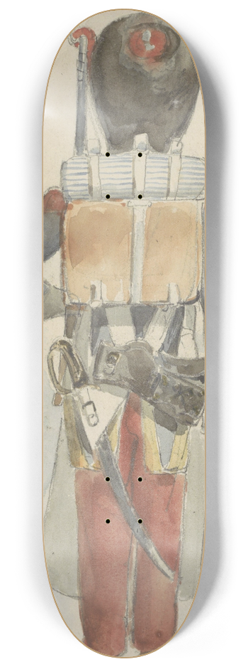 Denis Auguste Marie Raffet - Uniformstudie 8.25 inch art skate deck