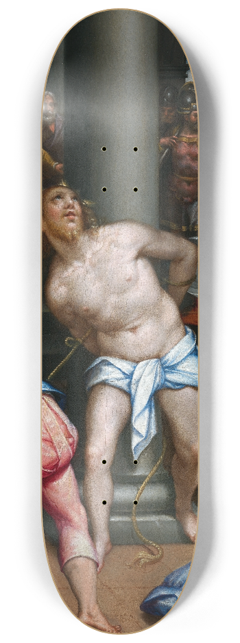 Denys Calvaert - Christ at the column 8.25 inch art skate deck