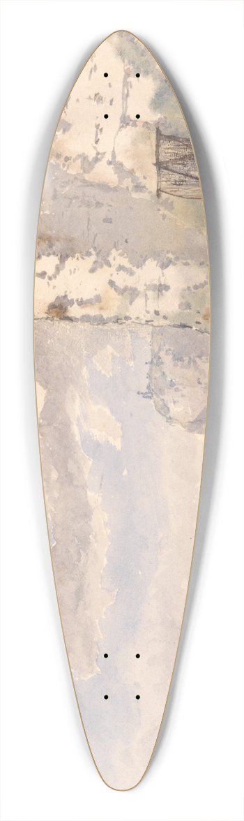 William James Blacklock - Near Broadstairs 39.3 inch art pintail longboard deck