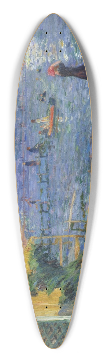 William James Glackens - Bathers at Bellport 39.3 inch art pintail longboard deck