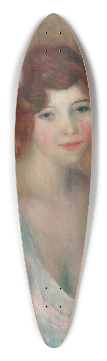 William James Glackens - Kay Laurell 39.3 inch art pintail longboard deck