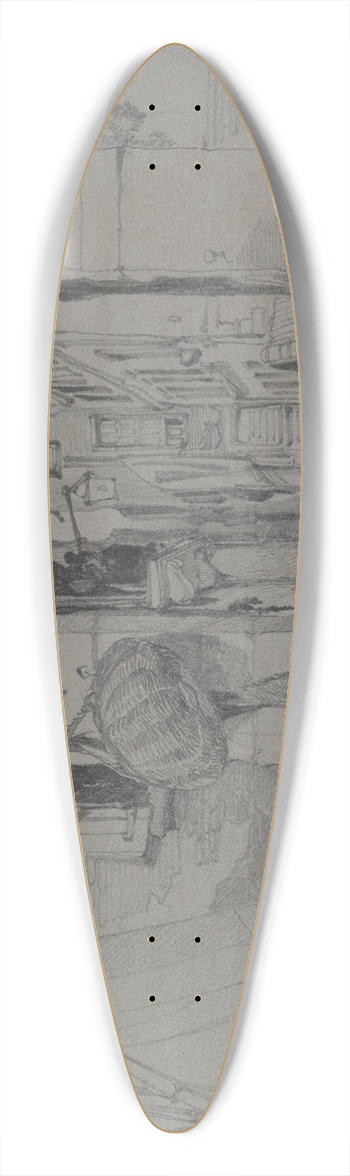 William James Mller - At Venice 39.3 inch art pintail longboard deck