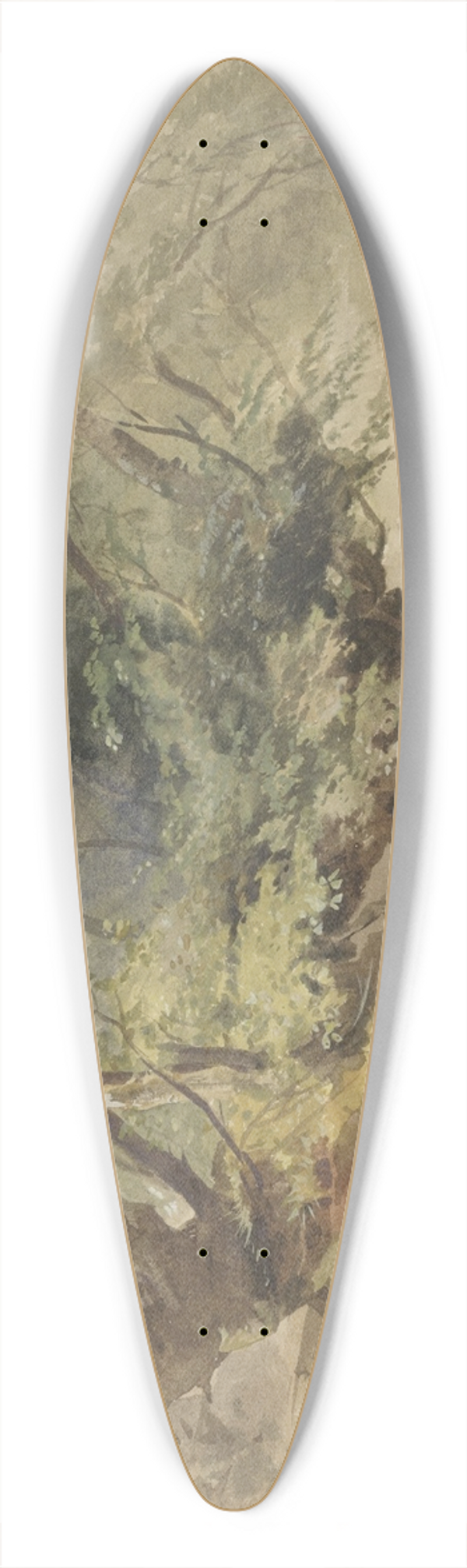 William James Mller - Gezicht in Stapleton Wood, bij Bristol 39.3 inch art pintail longboard deck