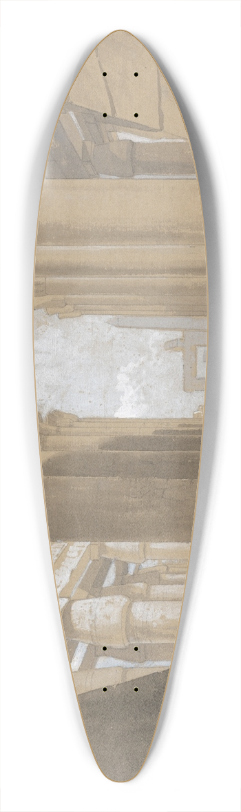 William James Mller - Karnak 39.3 inch art pintail longboard deck