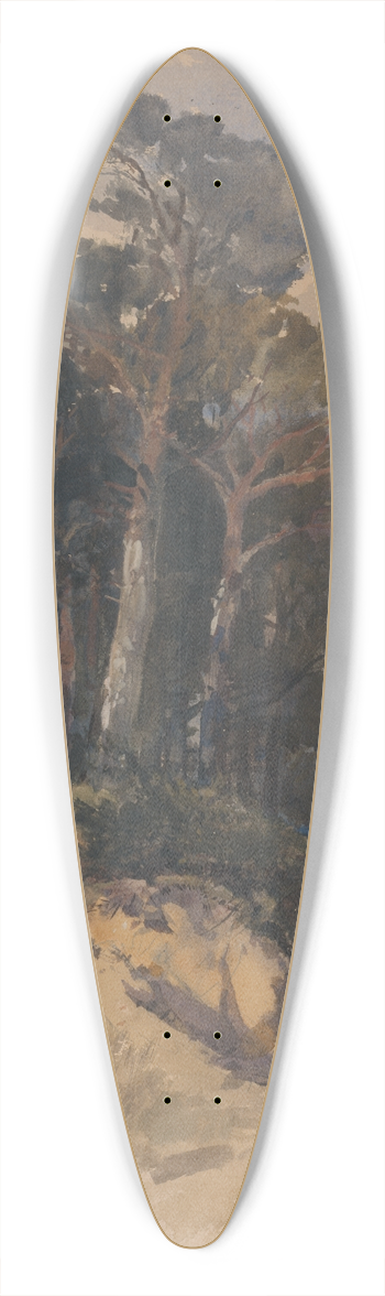 William James Mller - Pines on Hampstead Heath 39.3 inch art pintail longboard deck