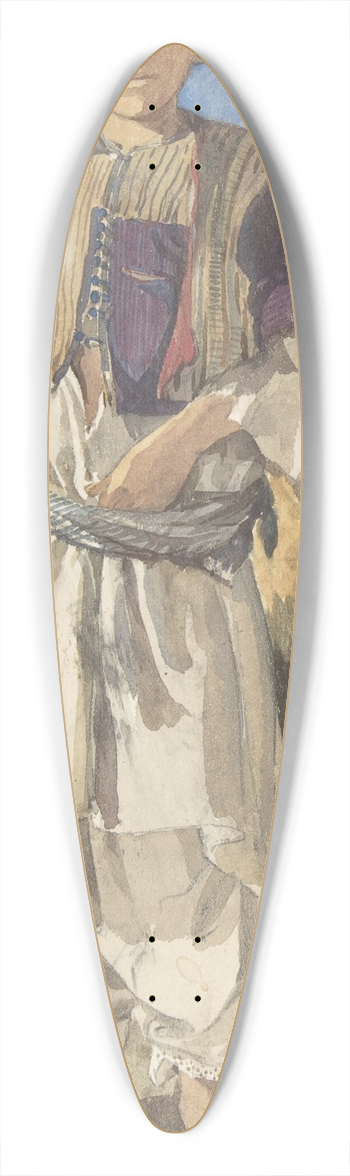 William James Mller - Standing Turkish Youth 39.3 inch art pintail longboard deck