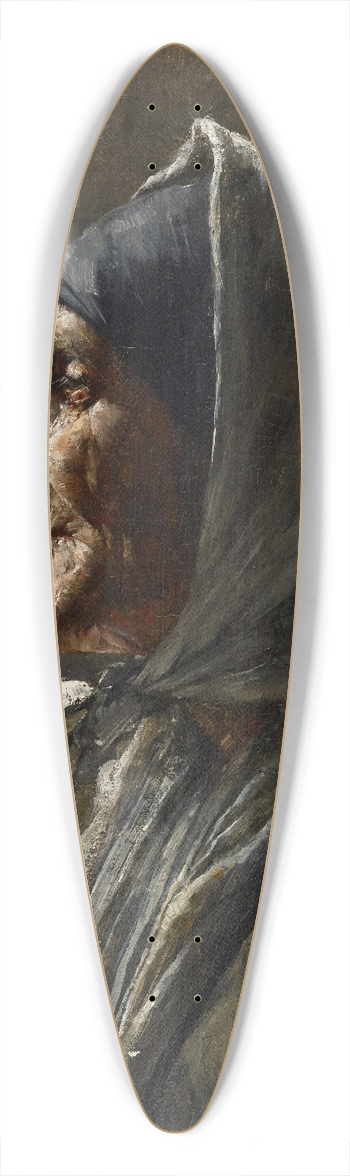 William J. Forsyth - Study Head (Old Woman) 39.3 inch art pintail longboard deck