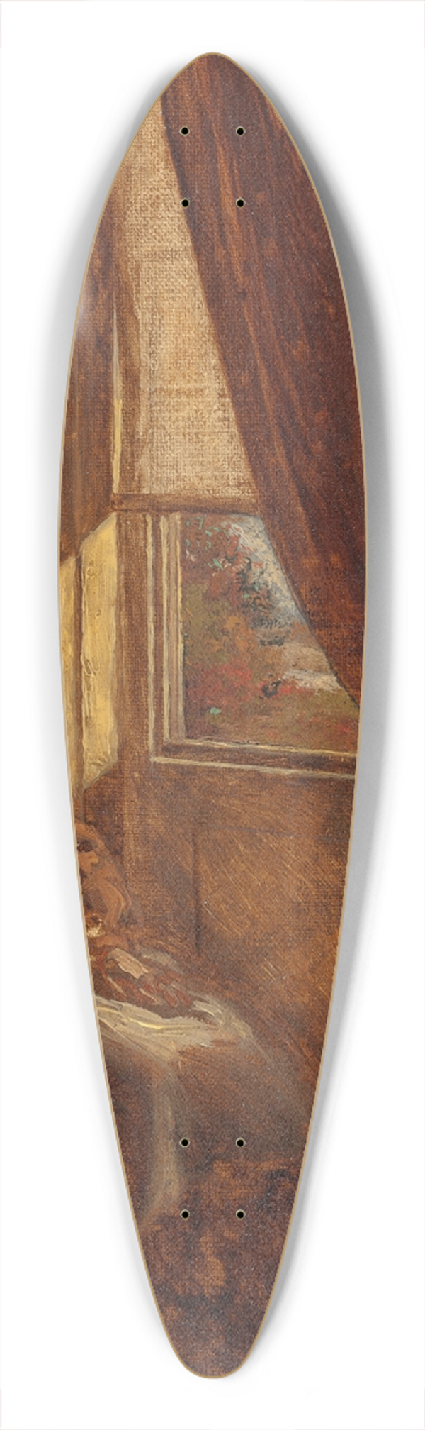 William John Hennessy - By the Window 39.3 inch art pintail longboard deck