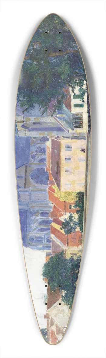 William Lamb Picknell - Moret-Sur-Loing 39.3 inch art pintail longboard deck