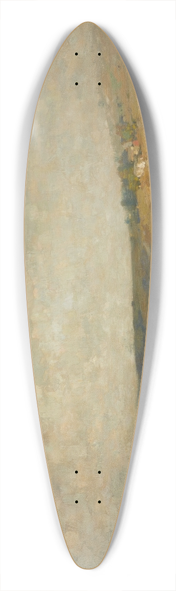 William Langson Lathrop - Delaware Canal 39.3 inch art pintail longboard deck