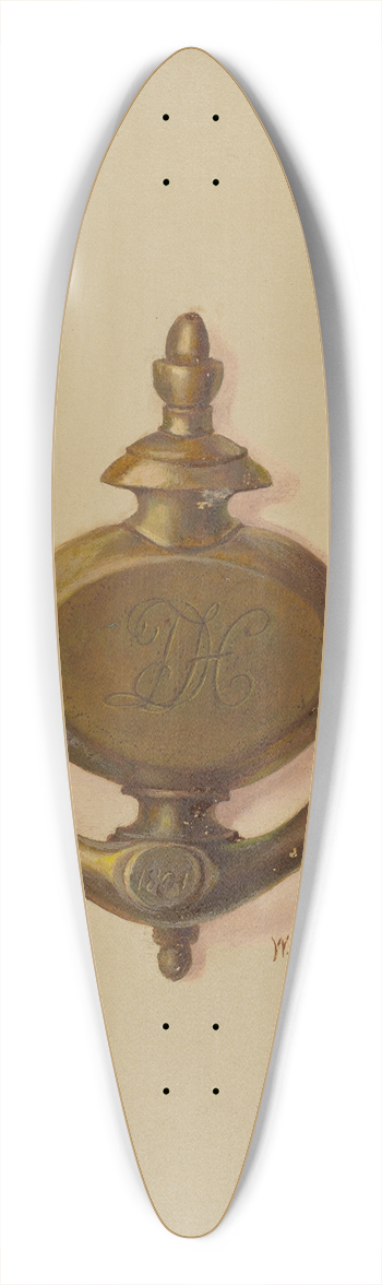 William L. Antrim - Door Knocker 39.3 inch art pintail longboard deck