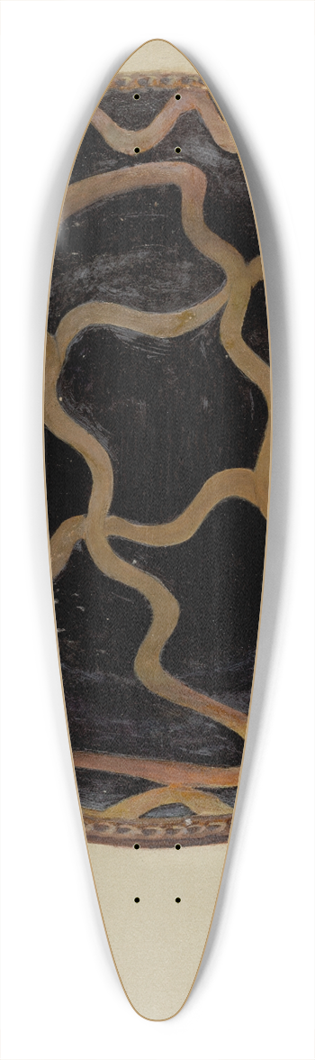 William L. Antrim - Pa. German Dish 39.3 inch art pintail longboard deck
