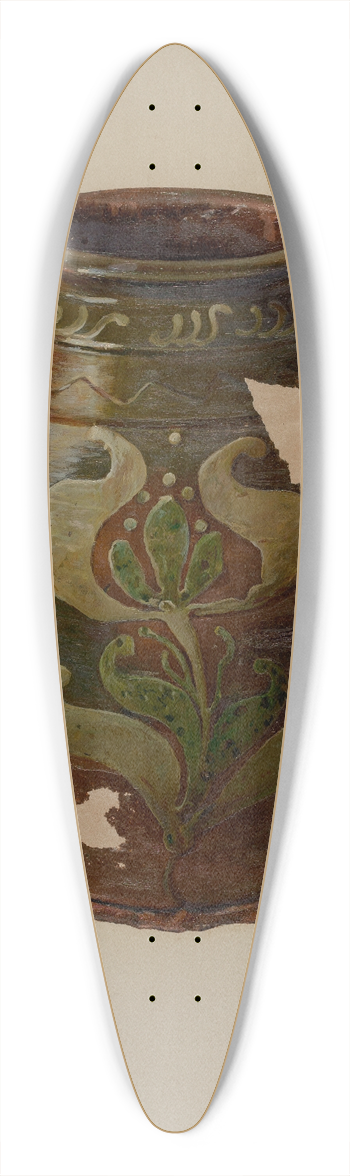 William L. Antrim - Pa. German Jar 39.3 inch art pintail longboard deck