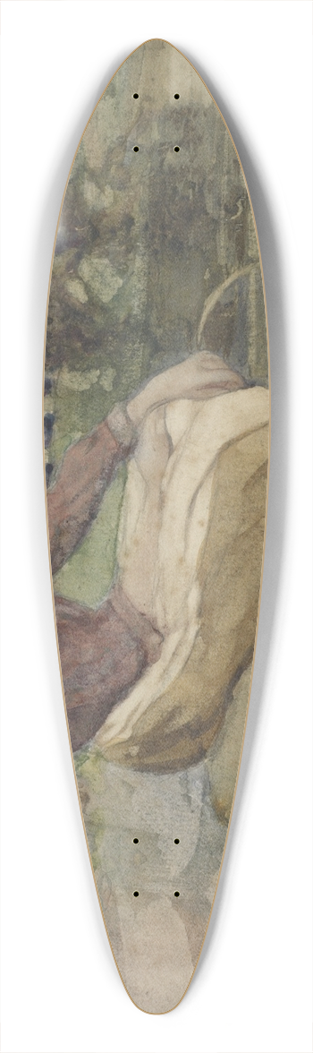 William Lee-Hankey - The right of way 39.3 inch art pintail longboard deck