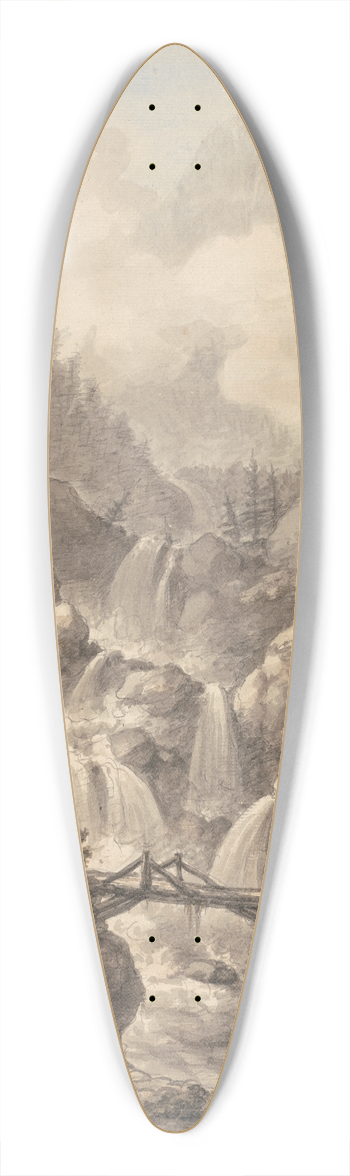 William Marlow - A Chaisse passing Through the Alps 39.3 inch art pintail longboard deck
