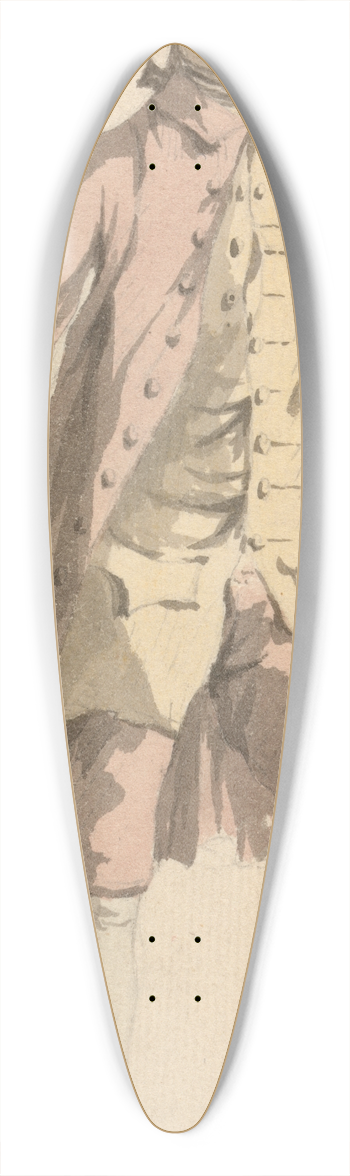 William Marlow - Full Length Man with Tricorn Hat under Left Arm 39.3 inch art pintail longboard deck