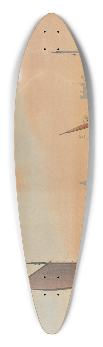 William Marlow - Rochester 39.3 inch art pintail longboard deck