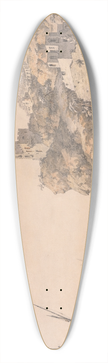 William Marlow - The Coast Near Naples 39.3 inch art pintail longboard deck